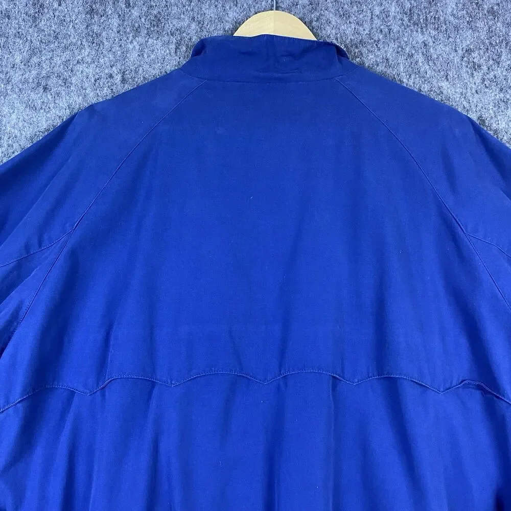 Vtg US Open Men's Harrington Jacket Golf Collection Blue Plaid Lined Zip Up Sz L